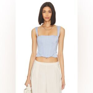 NWT HAH Free People Knock Out Corset Top in Periwinkle